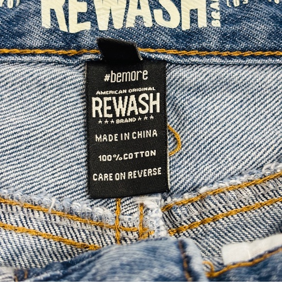 Rewash Brand Mid Rise Straight Leg Jeans Size 7/28 | 100% Cotton | 31.5” Inseam - Picture 10 of 10